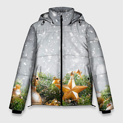 Куртка зимняя мужская Новогодняя ель, цвет: 3D-светло-серый