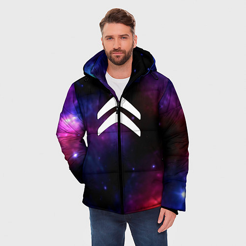 Мужская зимняя куртка Citroen space / 3D-Светло-серый – фото 3