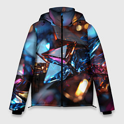 Куртка зимняя мужская Разноцветные стекла, цвет: 3D-черный