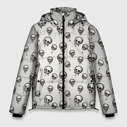 Куртка зимняя мужская Мультяшные черепки абстрактный паттерн, цвет: 3D-светло-серый