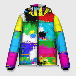 Куртка зимняя мужская Абстракция - пэчворк, цвет: 3D-светло-серый