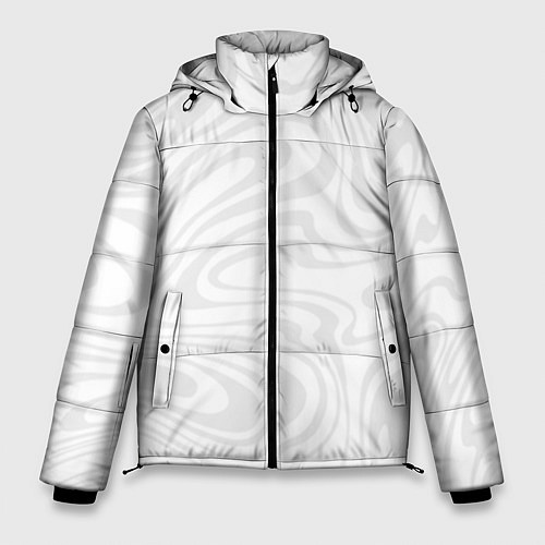 Мужская зимняя куртка Абстрактные волны вектор / 3D-Красный – фото 1