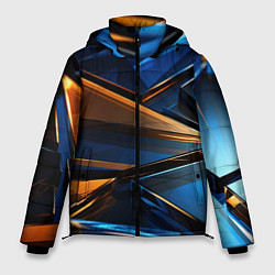 Куртка зимняя мужская Синии стеклянные осколки, цвет: 3D-светло-серый