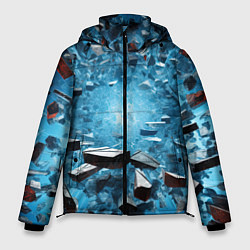 Куртка зимняя мужская Взрыв мелких плит, цвет: 3D-светло-серый
