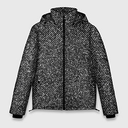 Куртка зимняя мужская Чёрно-белый текстурный, цвет: 3D-черный