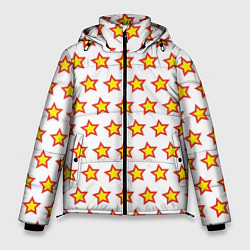 Куртка зимняя мужская Звезды защитника, цвет: 3D-светло-серый
