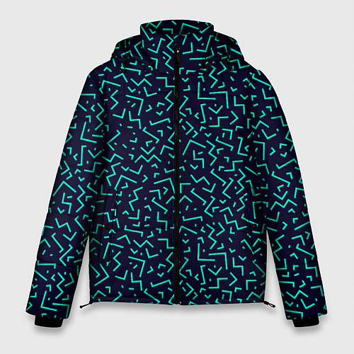 Мужская зимняя куртка Neon stripes / 3D-Светло-серый – фото 1