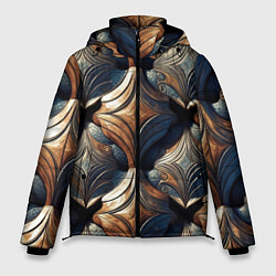 Мужская зимняя куртка Деревянные узоры щита
