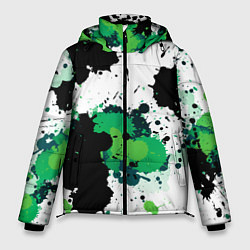 Куртка зимняя мужская Яркие брызги красок, цвет: 3D-черный
