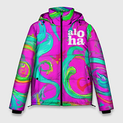 Мужская зимняя куртка Abstract floral pattern - aloha