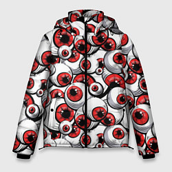 Куртка зимняя мужская Красные глазные яблоки, цвет: 3D-красный