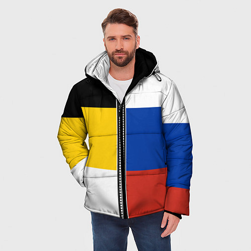 Мужская зимняя куртка Россия - патриот / 3D-Черный – фото 3