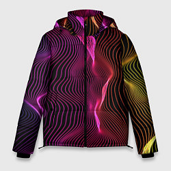 Мужская зимняя куртка Переплетающие цветные линии