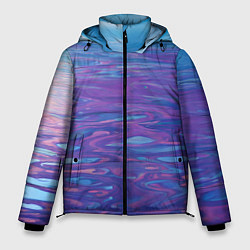 Куртка зимняя мужская Абстрактная вода живописная, цвет: 3D-светло-серый