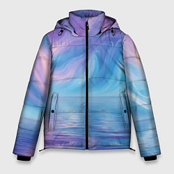 Куртка зимняя мужская Абстрактное небо и водная гладь, цвет: 3D-светло-серый
