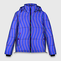 Мужская зимняя куртка Неоновые волнистые полосы