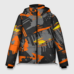 Мужская зимняя куртка Разноцветная текстурная геометрия