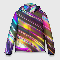 Мужская зимняя куртка Неоновый скрученный металл разноцветный