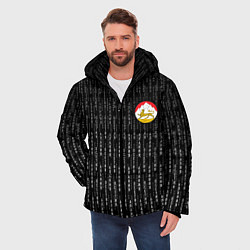 Куртка зимняя мужская Осетия Алания герб на спине, цвет: 3D-светло-серый — фото 2