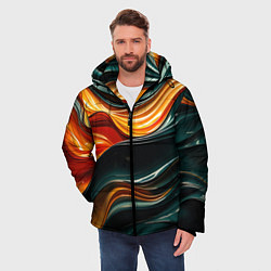 Куртка зимняя мужская Вязкая объемная текстура, цвет: 3D-черный — фото 2