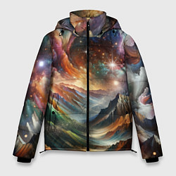 Куртка зимняя мужская Горы и блеск, цвет: 3D-черный