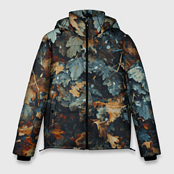 Мужская зимняя куртка Реалистичный камуфляж из сухих листьев