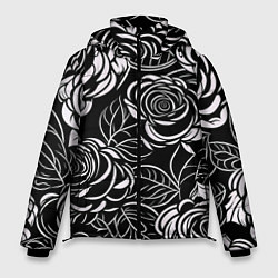 Куртка зимняя мужская Цветочные паттерны, цвет: 3D-черный