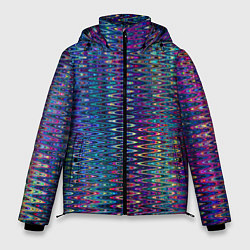 Мужская зимняя куртка Большой волнистый зигзаг разноцветный