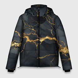 Мужская зимняя куртка Золотое напыление на черном камне
