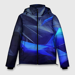 Мужская зимняя куртка Темный синий абстрактный геометрический фон