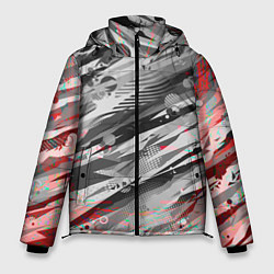 Куртка зимняя мужская Серые узоры, цвет: 3D-светло-серый