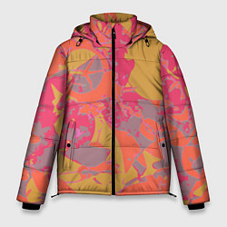 Куртка зимняя мужская Цветной яркий камуфляж, цвет: 3D-черный
