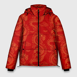 Куртка зимняя мужская Красный - дракон, цвет: 3D-черный