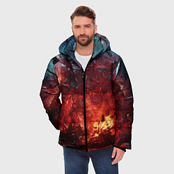 Куртка зимняя мужская Абстрактный взрыв, цвет: 3D-черный — фото 2