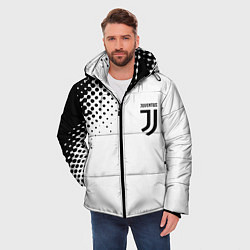 Куртка зимняя мужская Juventus sport black geometry, цвет: 3D-черный — фото 2
