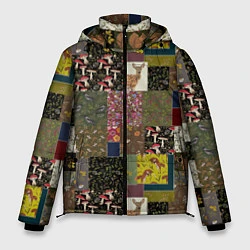 Куртка зимняя мужская Пэчворк лесной, цвет: 3D-красный