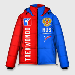 Куртка зимняя мужская Тхэквондо синий и красный, цвет: 3D-красный