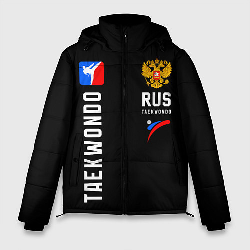 Мужская зимняя куртка Россия Тхеквондо / 3D-Красный – фото 1