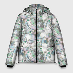 Мужская зимняя куртка Деньги - купюры в 1 тысячу рублей