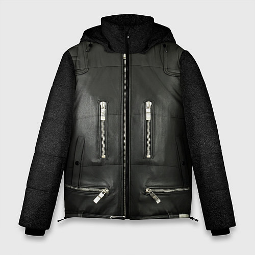 Мужская зимняя куртка Terminator first - leather jacket / 3D-Красный – фото 1