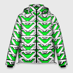 Мужская зимняя куртка Бело-зелёный узор