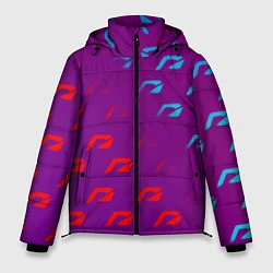 Куртка зимняя мужская НФС лого градиент текстура, цвет: 3D-черный