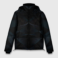 Мужская зимняя куртка Чёрная абстро текстура