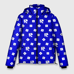 Куртка зимняя мужская Роблокс паттерн мобайл, цвет: 3D-светло-серый