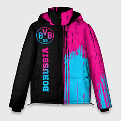 Куртка зимняя мужская Borussia - neon gradient по-вертикали, цвет: 3D-черный