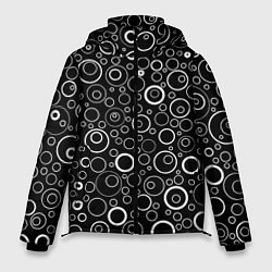 Мужская зимняя куртка Чёрный паттерн пузырьки