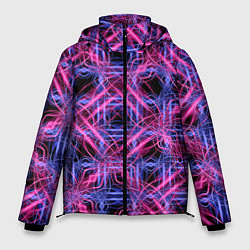 Мужская зимняя куртка Розово-фиолетовые светящиеся переплетения