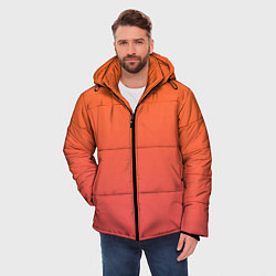 Куртка зимняя мужская Градиент оранжево-розовый, цвет: 3D-светло-серый — фото 2