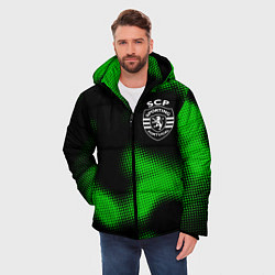 Куртка зимняя мужская Sporting sport halftone, цвет: 3D-черный — фото 2