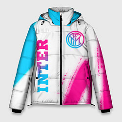Куртка зимняя мужская Inter neon gradient style вертикально, цвет: 3D-черный